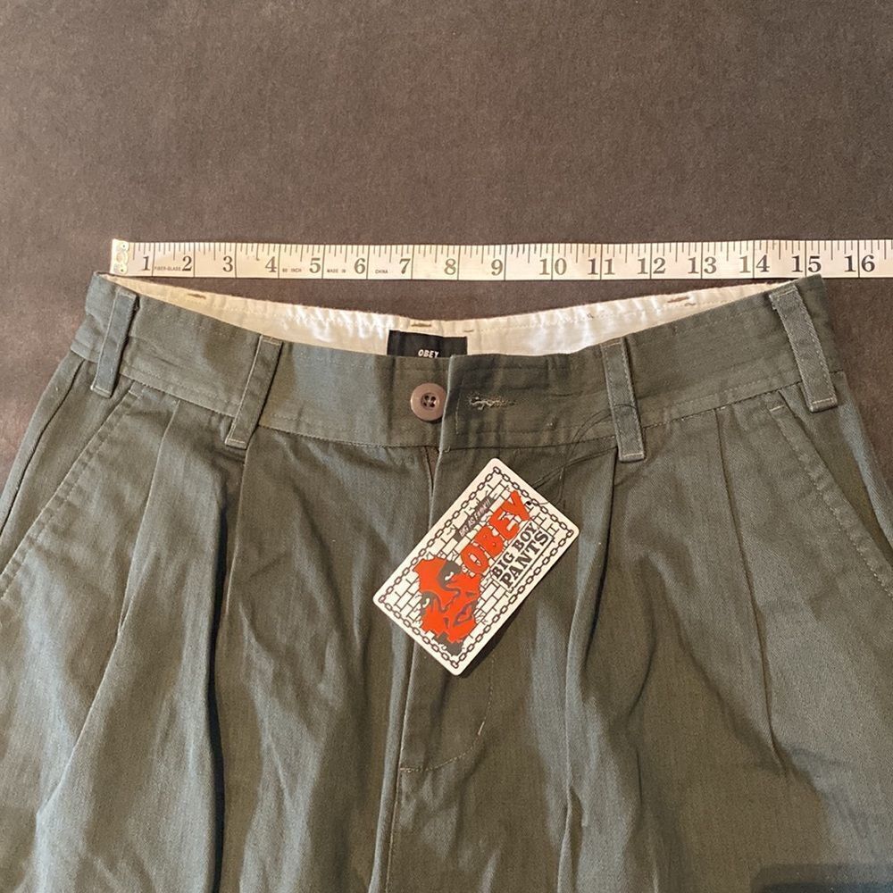 Men’s Obey Big Boy Fubar Big Fit Pant Pleated Front Army Size 30 NWT - Picture 11 of 13